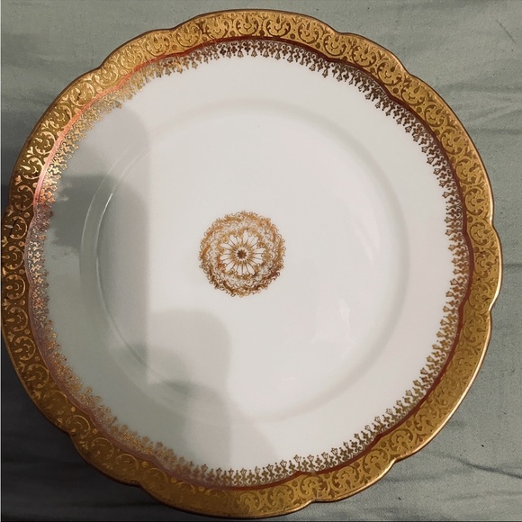 Limoges Gold Embellished dessert Plate